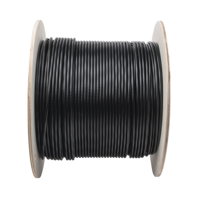 Bobina de Cable UTP de 4 Pares, PanNet, Para Exterior con Gel, Cat6 (23 AWG), Industrial para Climas Extremos, Color Negro, 305 Metros (1000 Pies)