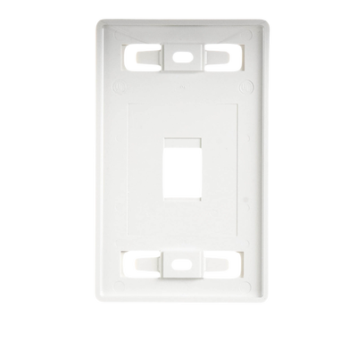 Placa de Pared Modular MAX, de 1 Salida, Color Blanco, Version Bulk (Sin Empaque Individual)