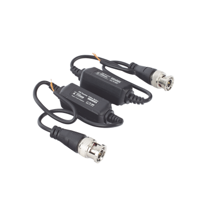 Kit de Transceptores (Baluns) para EXTERIOR TurboHD Hasta 4K HD-TVI / HD-CVI / AHD / CVBS / COAXITRON / AUDIO POR COAXITRON / Menu OSD / CONECTORES 100% COBRE / Con Cable RF Blindado. Distancia de hasta 200 m en 4K. Calidad PREMIUM