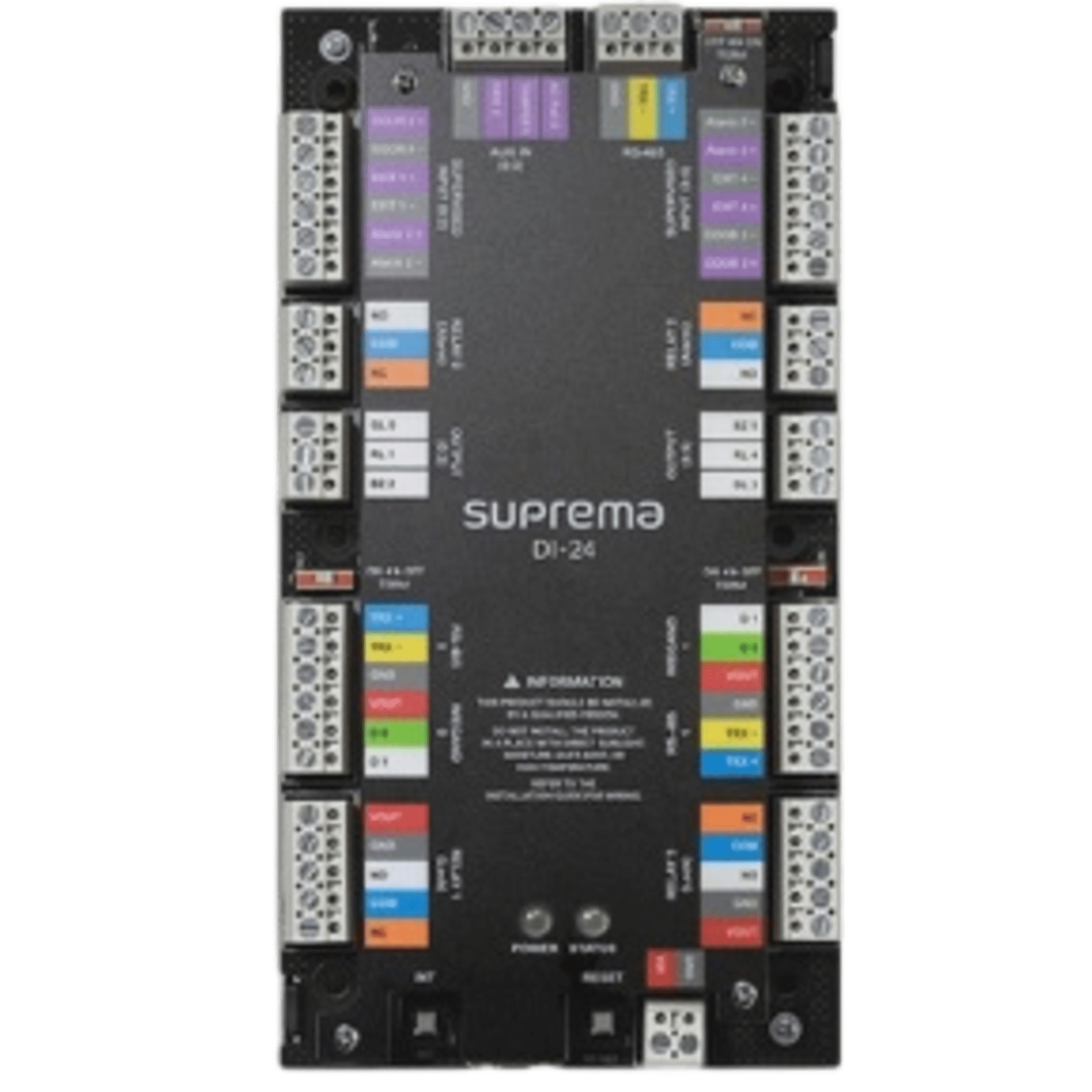Expansor de 2 Puertas / 2 Entradas Weigand / 4 Salidas de Relevador tipo C / Uso con CS20S y CS20P — SUPREMA · SKU DI24