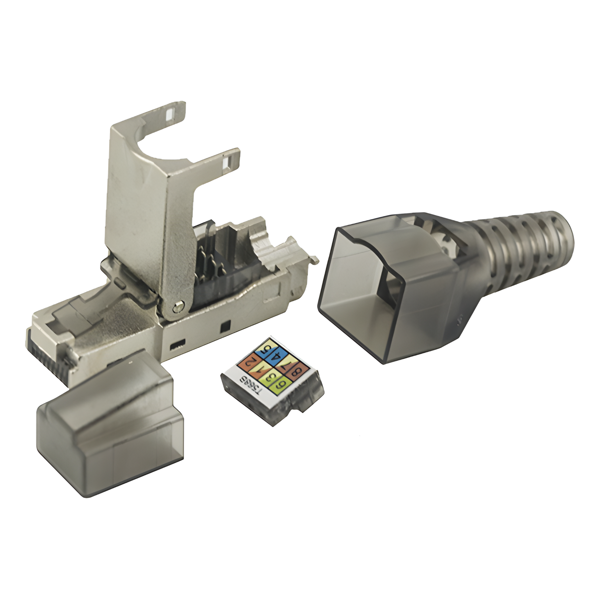 Plug RJ45 Blindado / Cat 6A / Sin Herramienta / 50μ Oro / 10GBASE-T — LINKEDPRO BY EPCOM · SKU LPKJ6A17S
