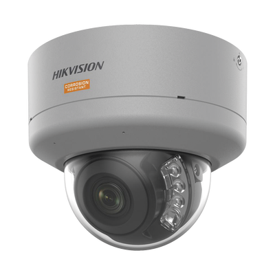 [Dual Light + ColorVu] Domo IP PTR 4 Megapixel / Lente 2.8 mm / Polimero Anticorrosivo (Ideal para Zonas Costeras o Alta Salinidad) / 40 Mts IR + 40 Mts Luz Blanca / 2 Micrófonos Integrados / WDR 130 dB / IP68 / IK10 — HIKVISION · SKU DS-2XC3146G0H-LISU(PA)