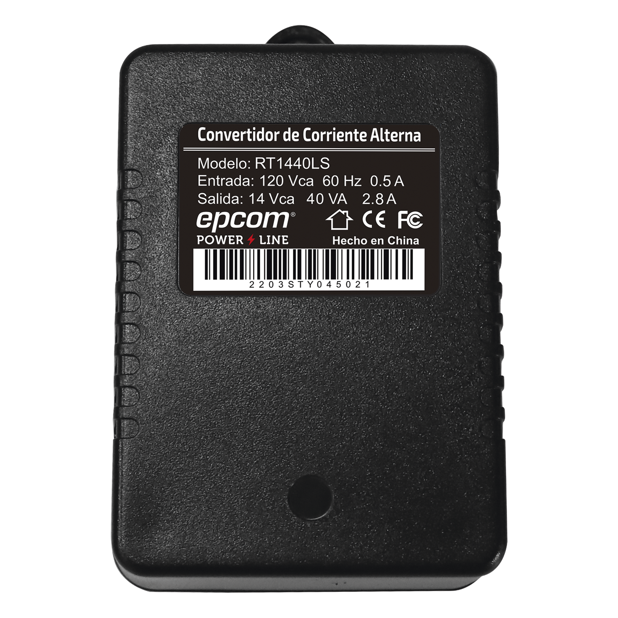 Transformador reforzado de 14 vAC 40 va — EPCOM POWERLINE · SKU RT1440LS