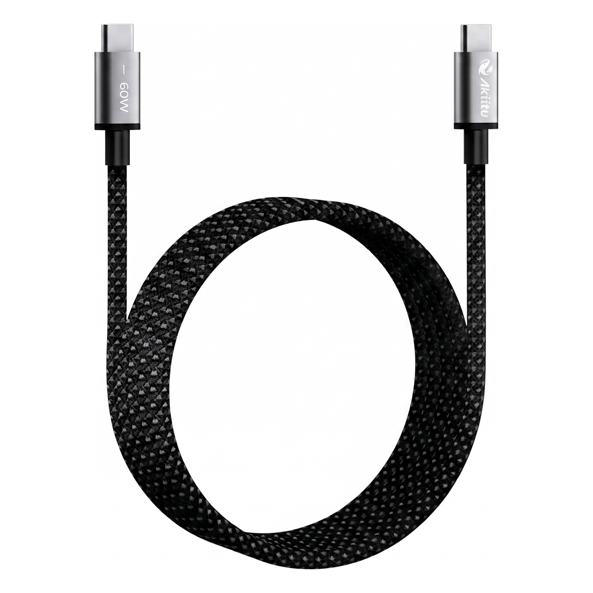 Cable de Carga USB-C a C 1.5 Metros (4.92 Pies) / Tecnología GaN (Nitruro de Galio / Fast-Charging / Potencia 60W / Velocidad Transferencia 480 Mbps / Material Nylon / Conector Aluminio Anodizado — EZVIZ · SKU AK-PAC6B-N-1.5M