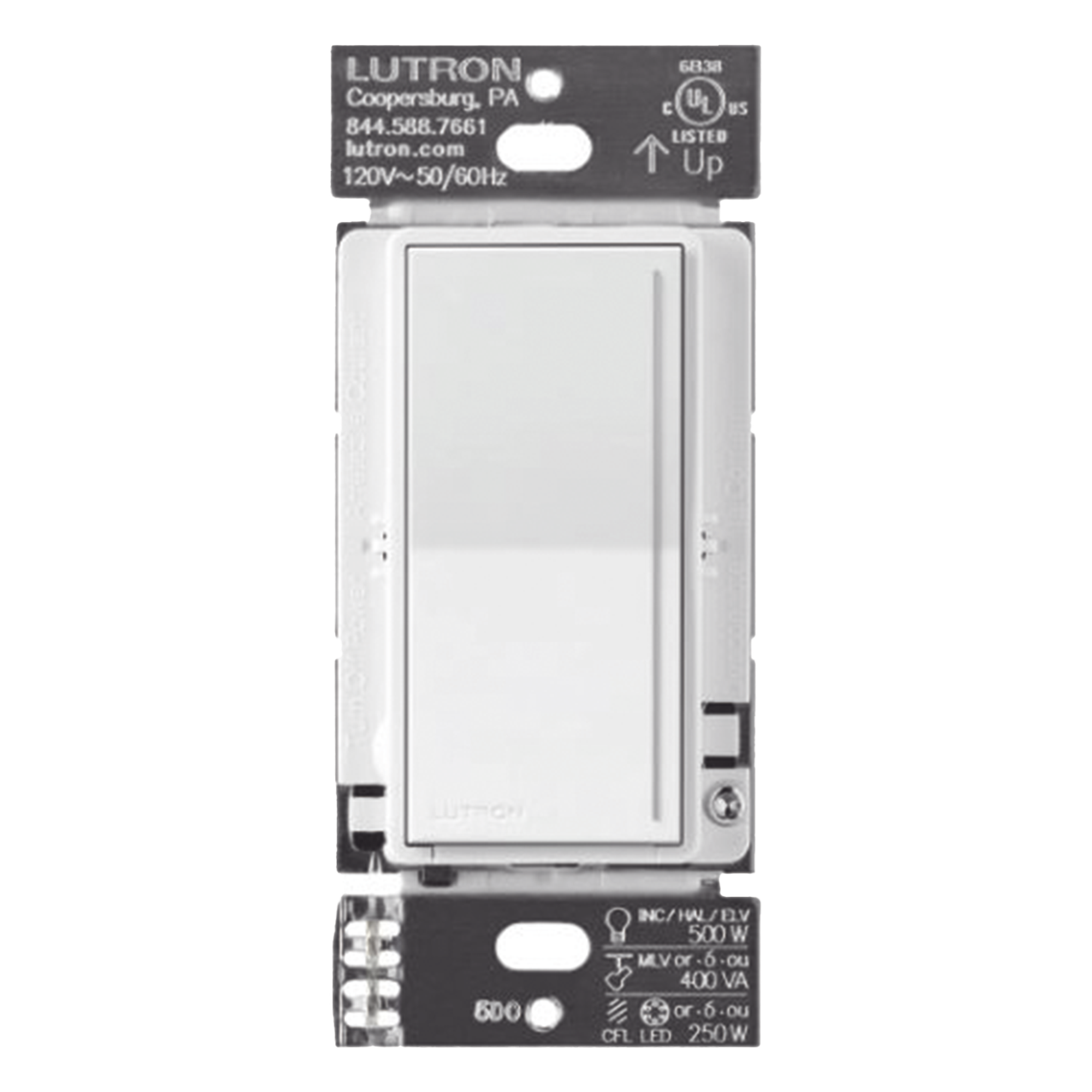 Atenuador auxiliar de pared para control desde múltiples ubicaciones (3 vías o más), sistema RadioRA 3 — LUTRON RADIORA 3 · SKU RRSTRDWH