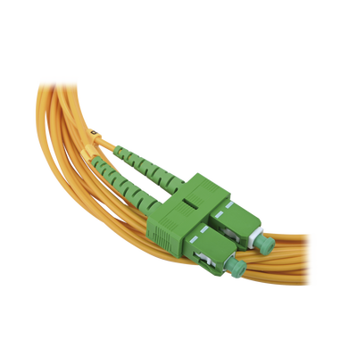 Jumper de Fibra Óptica Monomodo 9/125 LC/UPC-SC/APC, PVC, 2.0 mm, Dúplex, Amarillo, 3 Metros (9.84 Pies)