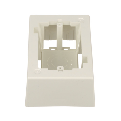 Caja de Pared Superficial, Uso Universal con Placas de Pared, Con Cinta Adhesiva, Color Blanco Mate