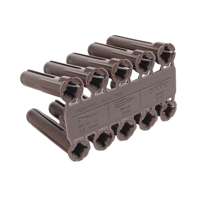 Taquete cafe 5/16" para tornillo 10mm x 1 3/4" (100pzs) (1104-04100) 