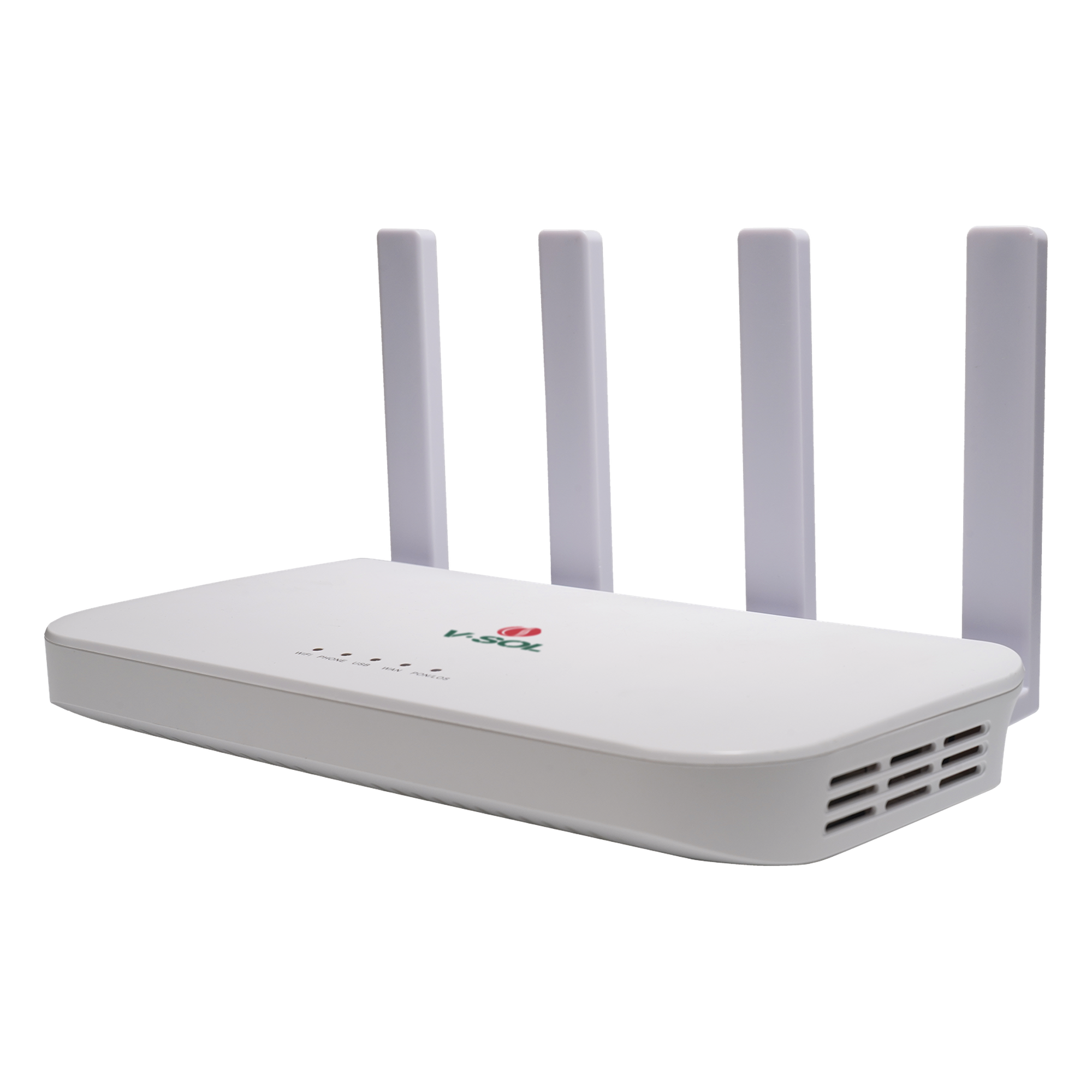 ONU DualMode EPON/GPON / Wi-Fi 6 / 1 Puerto FXS / 4 Puertos Gigabit / 1 Puerto USB / 1 Puerto SC/UPC — V-SOL · SKU HG325-AX
