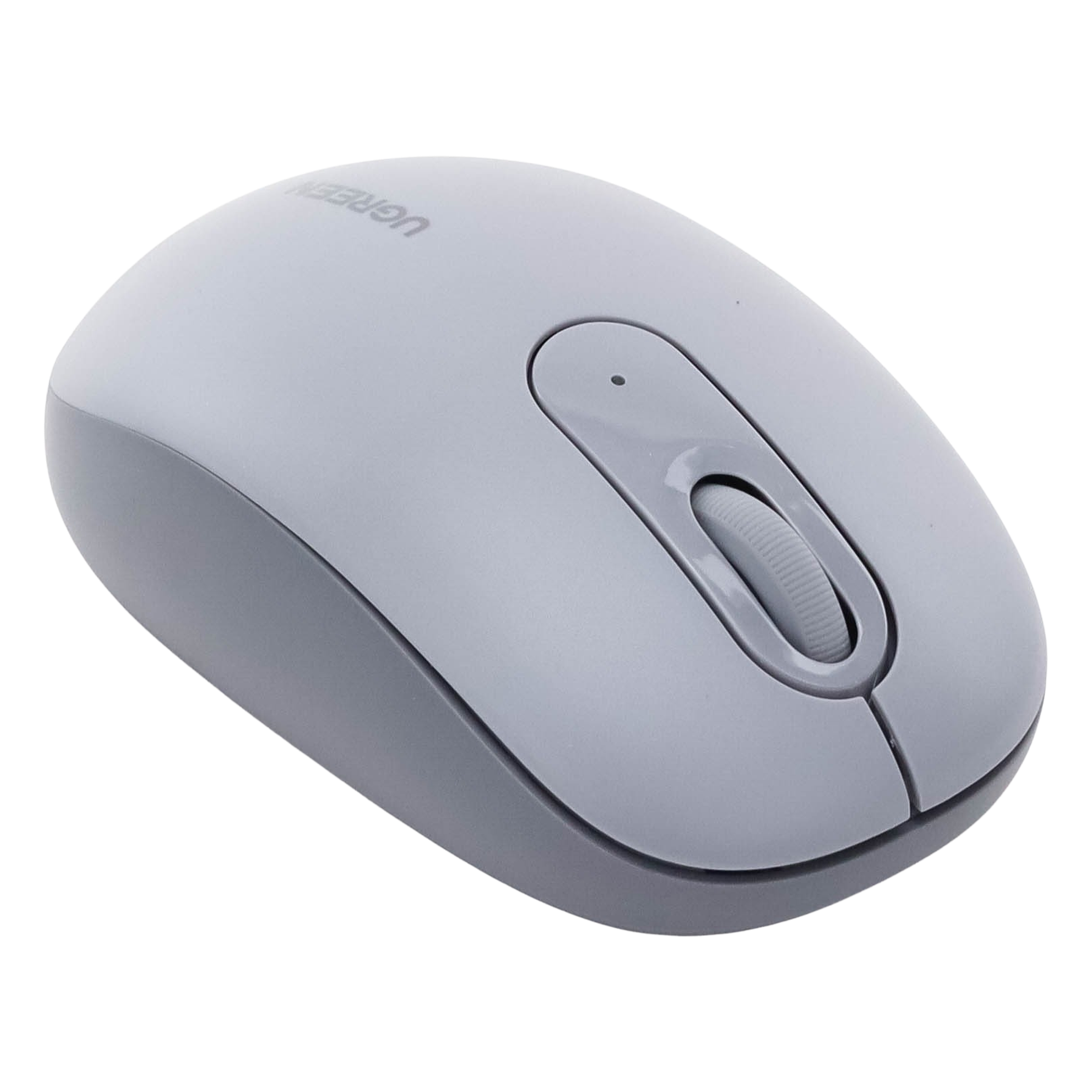 Mouse Inalámbrico 2.4G 800/1200/1600/2400 DPI | Función de 3 botones | Alcance 10m | Silencioso | Ergonómico | Anti-caída y Anti-interferencias | Batería Alcalina AA incluida | Color Grey.