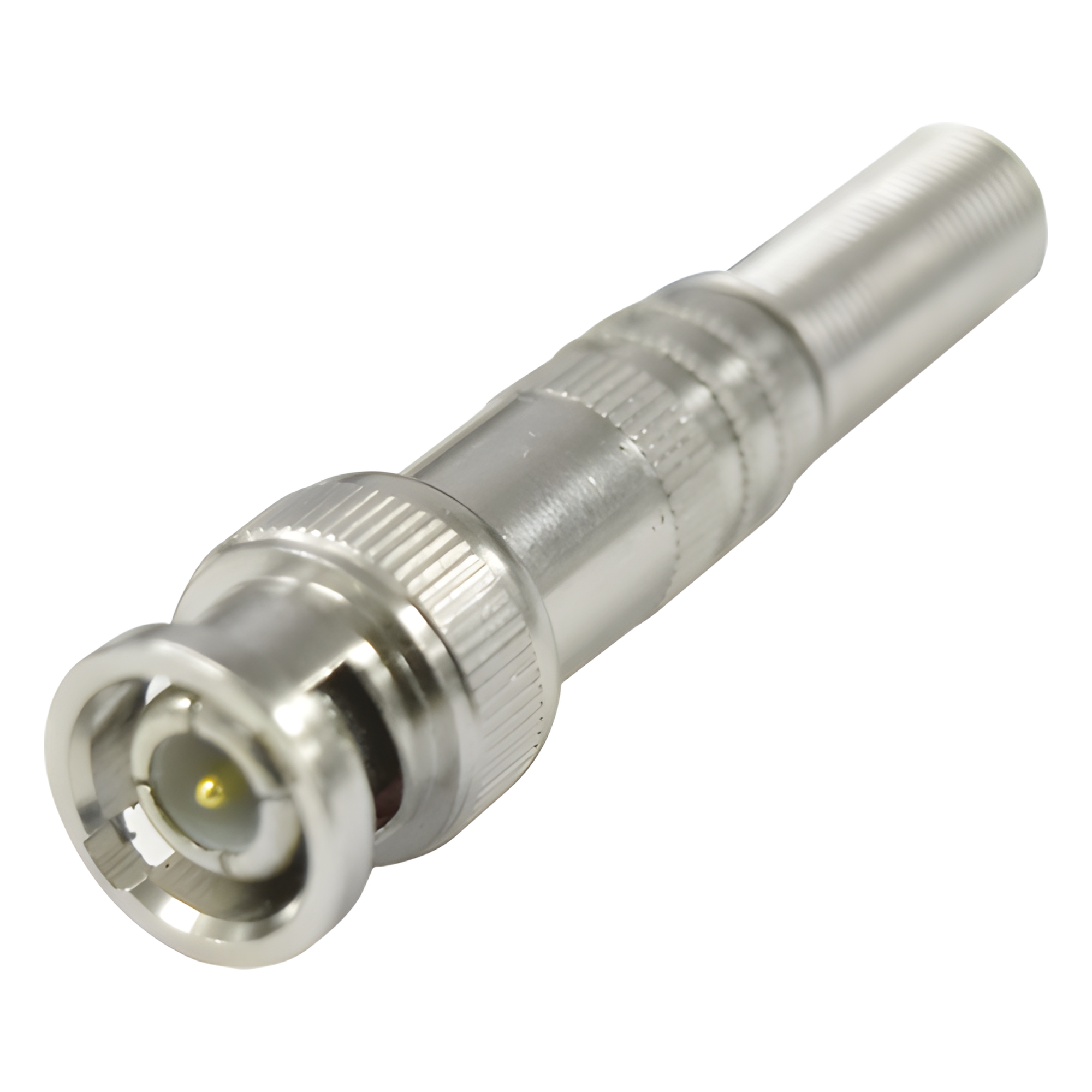 Conector BNC Macho / 75 Ohm / Resorte de Presión / RG-59/RG-6 / Níquel-Oro-PTFE / 41.7 mm (0.14 ft) Largo — EPCOM TITANIUM · SKU TT-RG-96