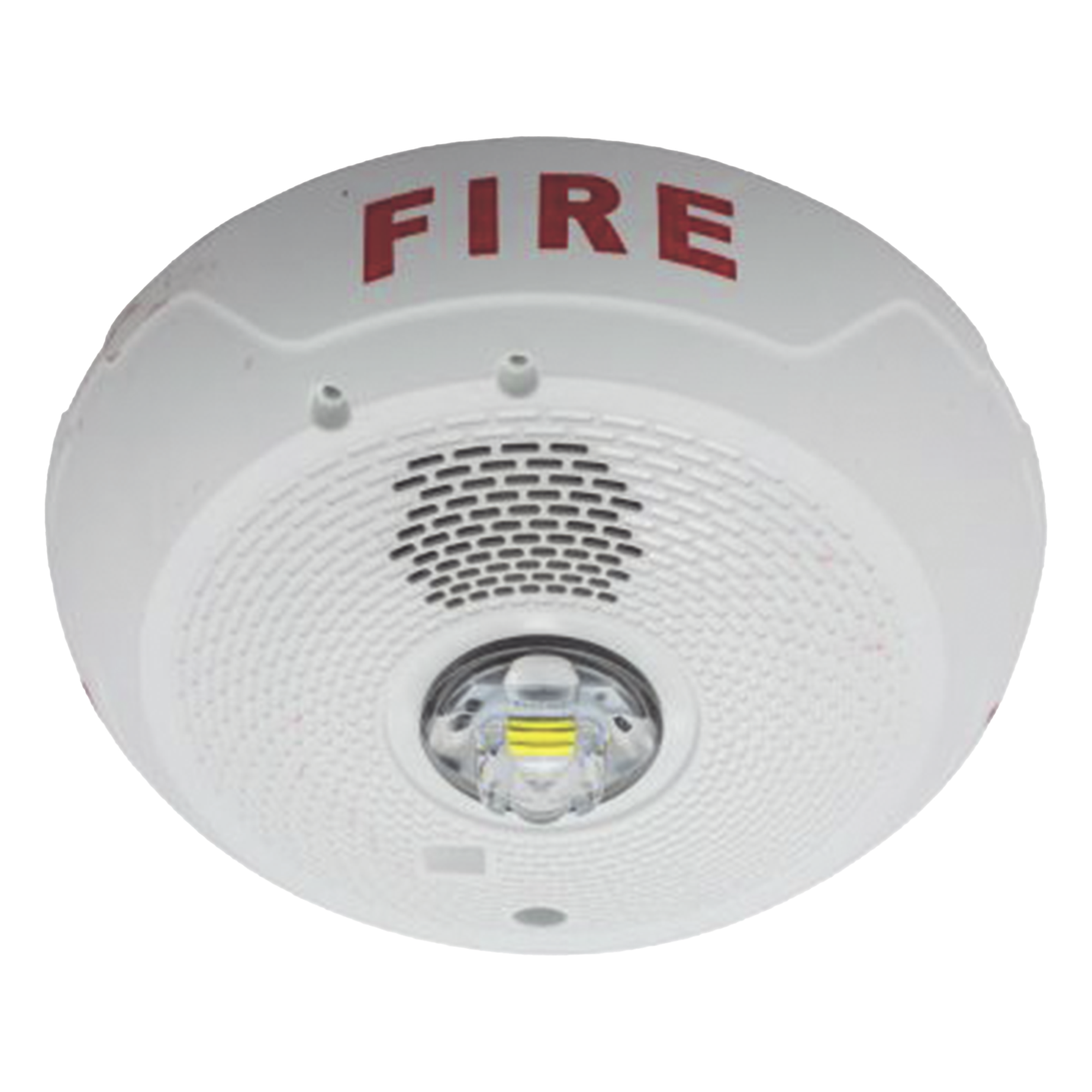 Sirena con lámpara estroboscópica LED de 2 hilos para techo, candela seleccionable, color blanco, compatible con SpectrAlert — SYSTEM SENSOR · SKU PC2WLED