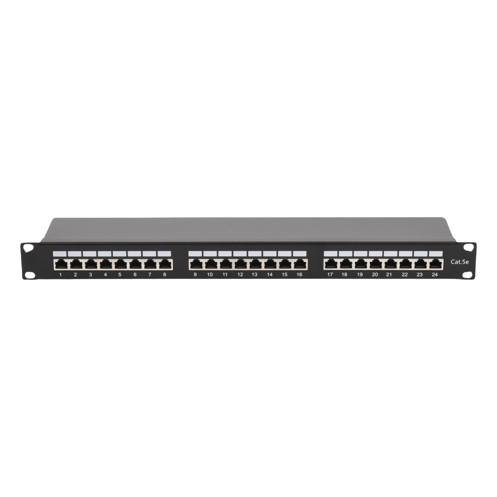 Panel de Parcheo de Impacto Blindado (STP) de 24 Puertos Cat5e, 19 Pulgadas