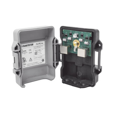 Protector PoE Exterior Gigabit / Tecnología Híbrida SASD+GDT / 100W PoE++ / RJ45 Blindado / IP65 / Enlaces Inalámbricos