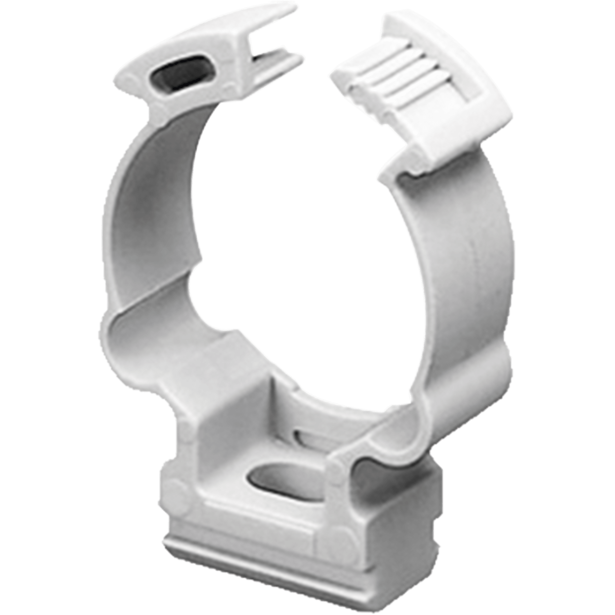Soporte de collar (Abrazadera), PVC Auto-extinguible, cerrado para tubería de 40 mm