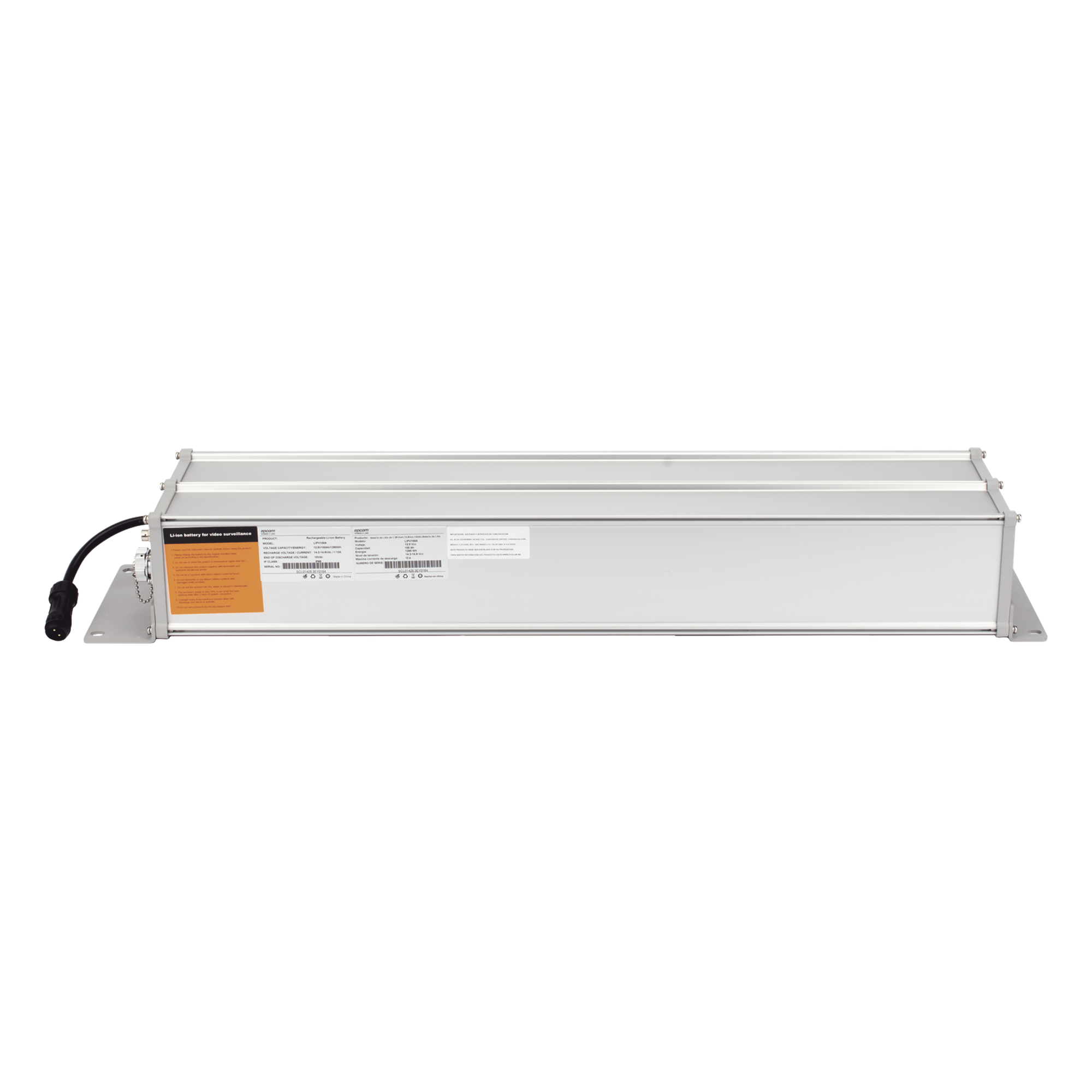 Batería de Ion-Litio para Videovigilancia 1280 Wh, 100Ah, Controlador Incluido, Conexión Directa a Panel Solar y Salida de 12 Vcc o 24 Vcc