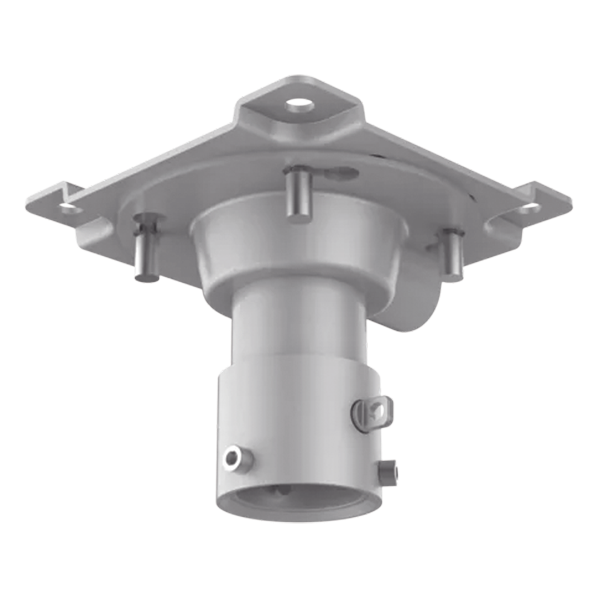 Montaje de Techo para Domo PTZ / Tubo 20 cm (7.9 in) / Polímero Anticorrosión / 160 x 160 x 124 mm — HIKVISION · SKU DS-4610ZJ-GSAC
