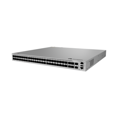 Switch Empresarial Core Gigabit Administrable Capa 3 / 48 puertos 1GE SFP / 4 Puertos 10GE SFP+ Uplink / 2 Puertos 10GE SFP+ (Stack) / ERPS / Ruteo Dinamico (RIP, OSPF, IS-IS y BGP) / iStack / Administración Nube Gratis