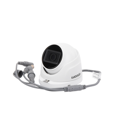 AUDIO POR COAXITRON / Domo TURBOHD 2 Megapixel (1080p) / Gran Angular 106° / Lente 2.8 mm / 20 mts IR EXIR / Exterior IP66 / 4 Tecnologías / dWDR / Metal