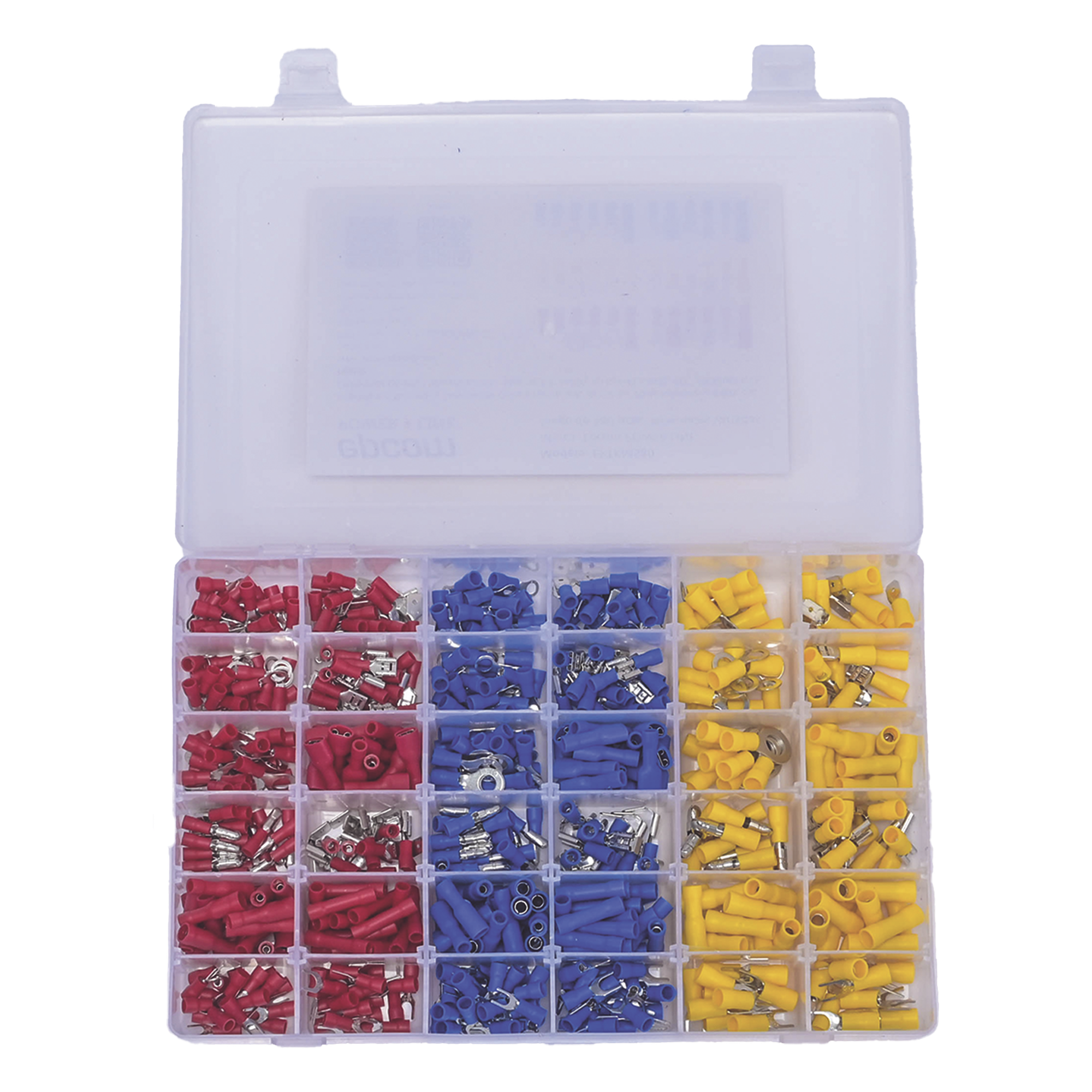Juego de 580 pzas. Terminales Variadas con Forro y Caja de Almacenamiento.