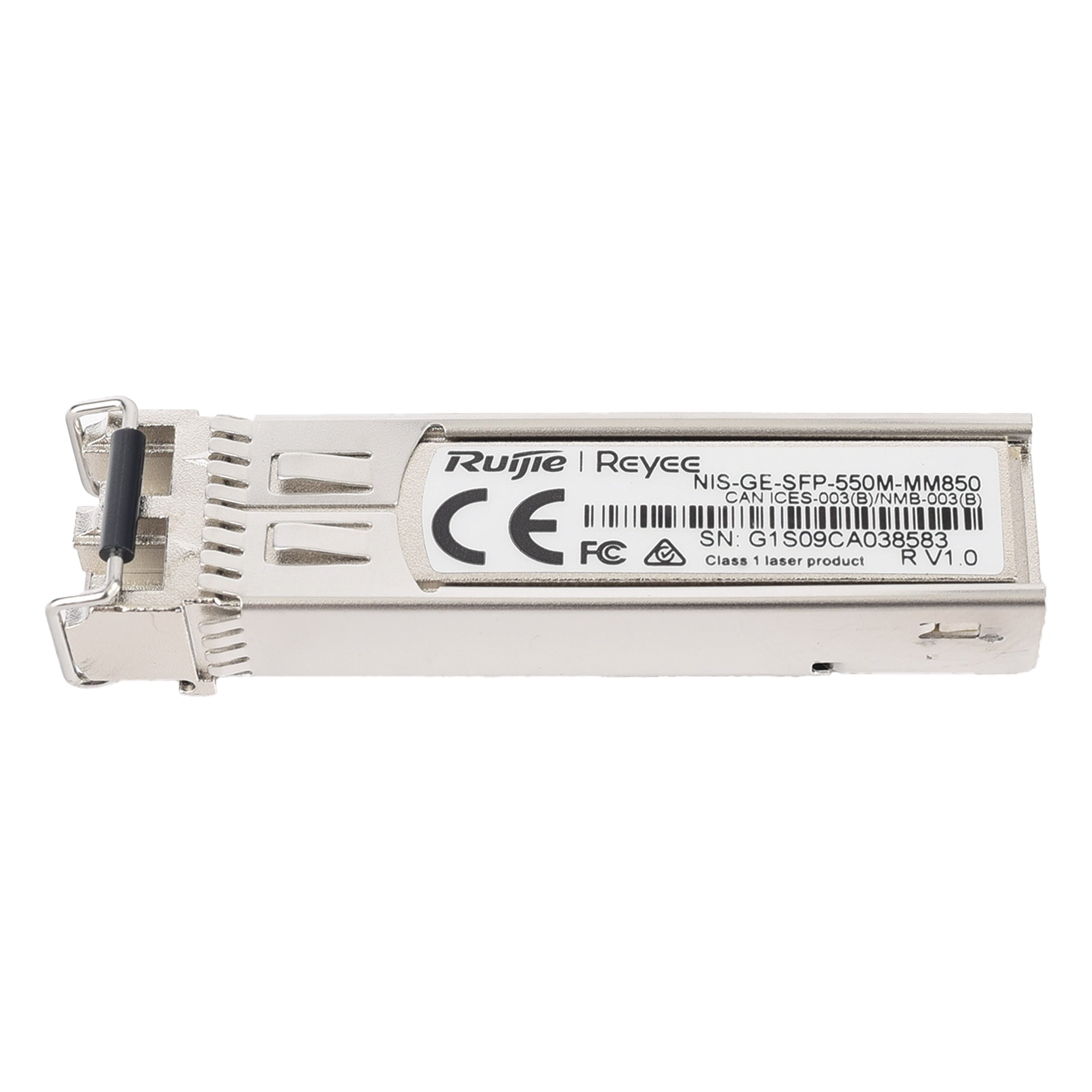 Transceptor Industrial LC Multimodo SFP 1G, hasta 550 Metros, Longitud de Onda 850 nm, soporta Temperaturas de -40° a 85° C — RUIJIE · SKU NIS-GE-SFP-550M-MM850