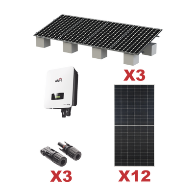 Kit Solar Interconexion  / 7kW  220Vca / Inversor AFORE / Montaje Incluido   · SKU HNS7000TLKIT1