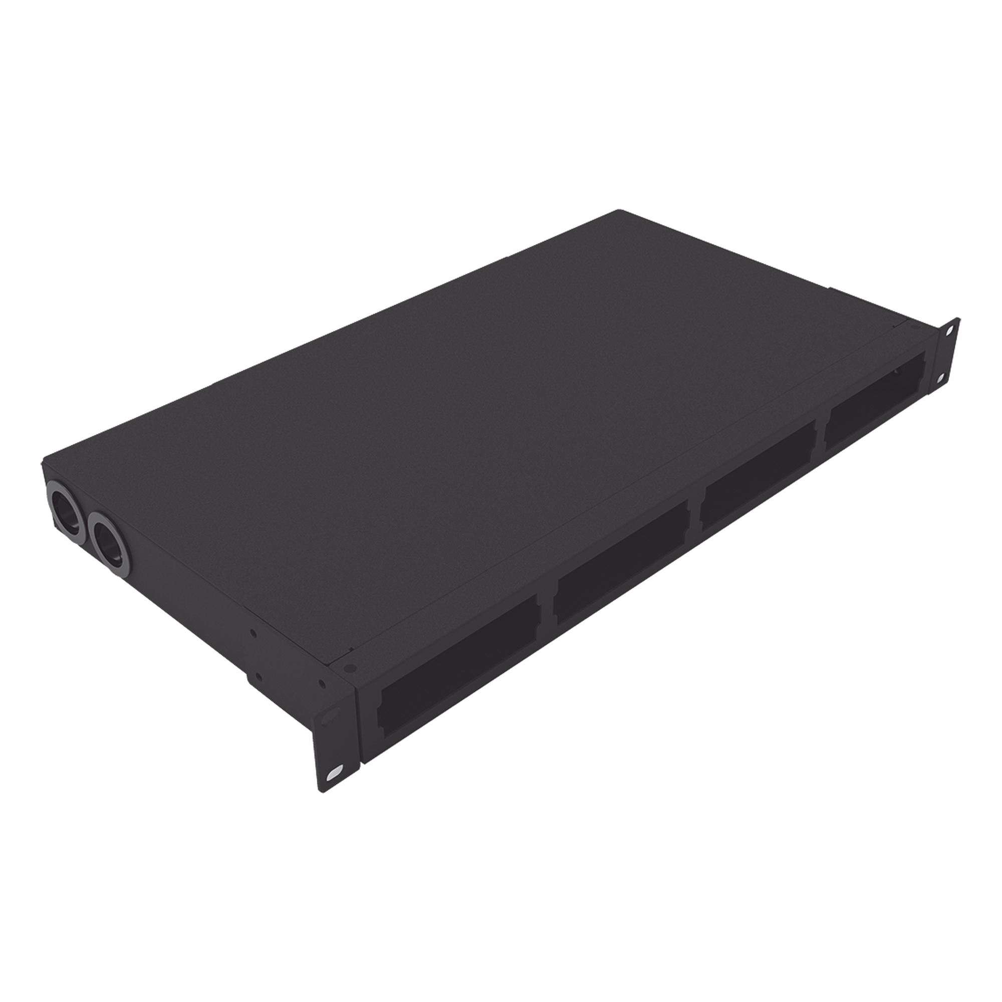 Distribuidor de Fibra Óptica Vacío 19 Pulgadas, Acepta 4 Placas Acopladoras de Linkedpro, Hasta 24 Fibras, 1UR, Incluye Charola de Empalme — LINKEDPRO BY EPCOM · SKU LP-ODF-8024