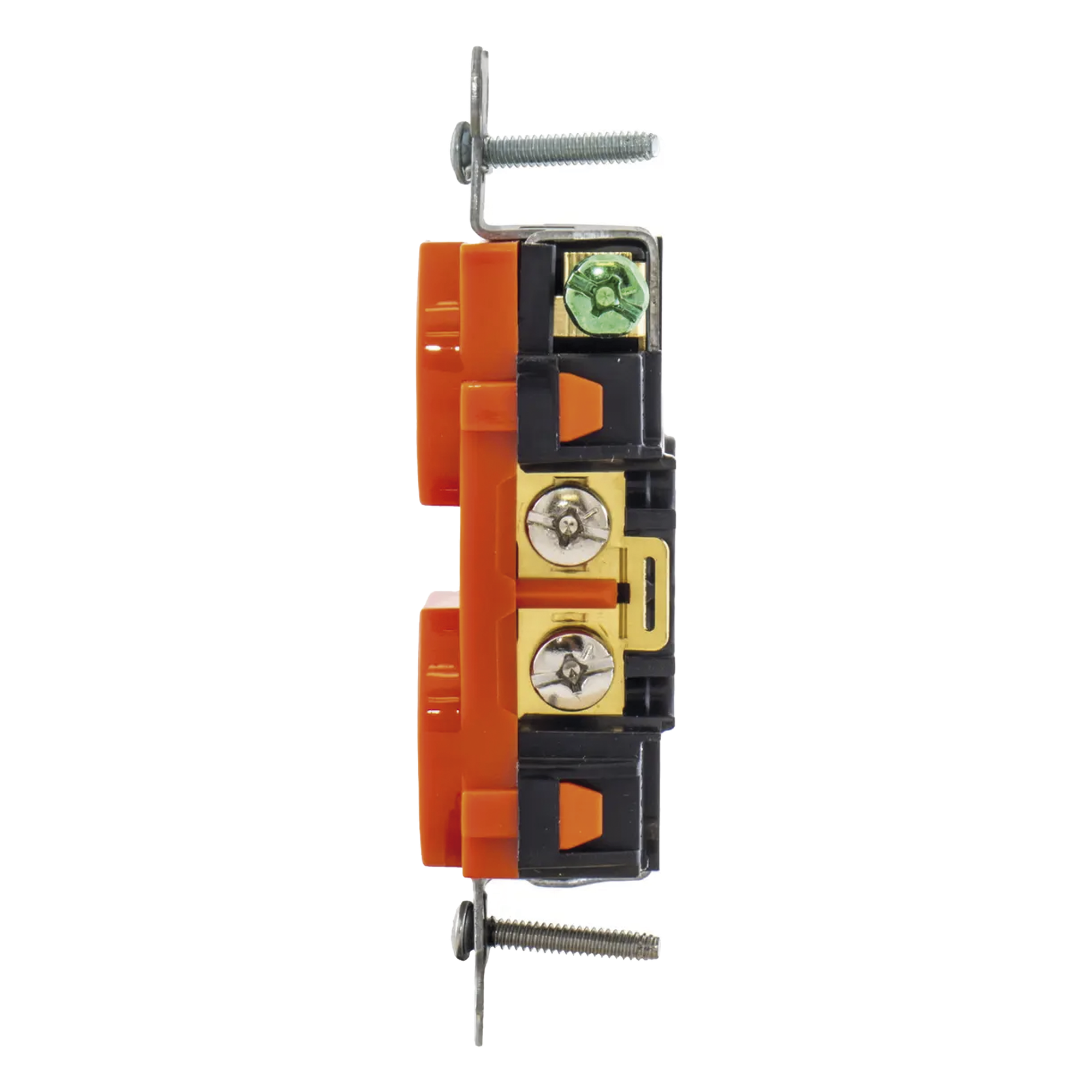 Contacto Dúplex Conexión a Tierra Aislada/ 20 A 125 V/ 2 polos 3 Hilos/ Color naranja/ Nema 5- 20R/ Grado Comercial.