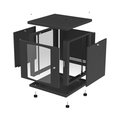 Gabinete Profesional para Telecomunicaciones de 12UR, 638 mm Profundidad.