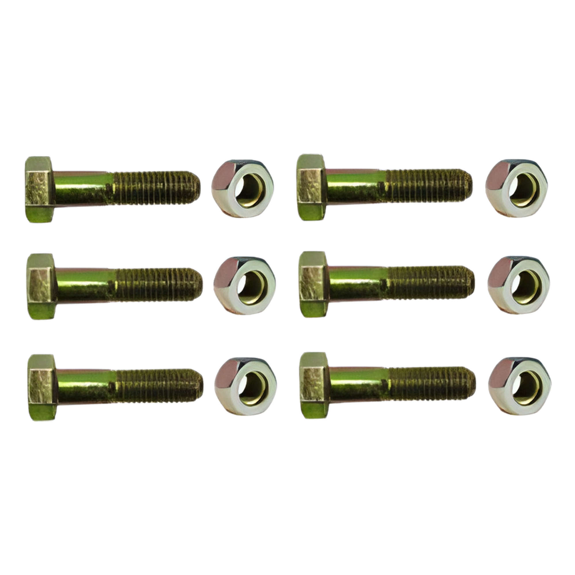 Paquete de 6 Tornillos Grado 5 con Tuercas Tropicalizadas de 3/8" x 2". — SYSCOM TOWERS · SKU TORN-TZ35/45
