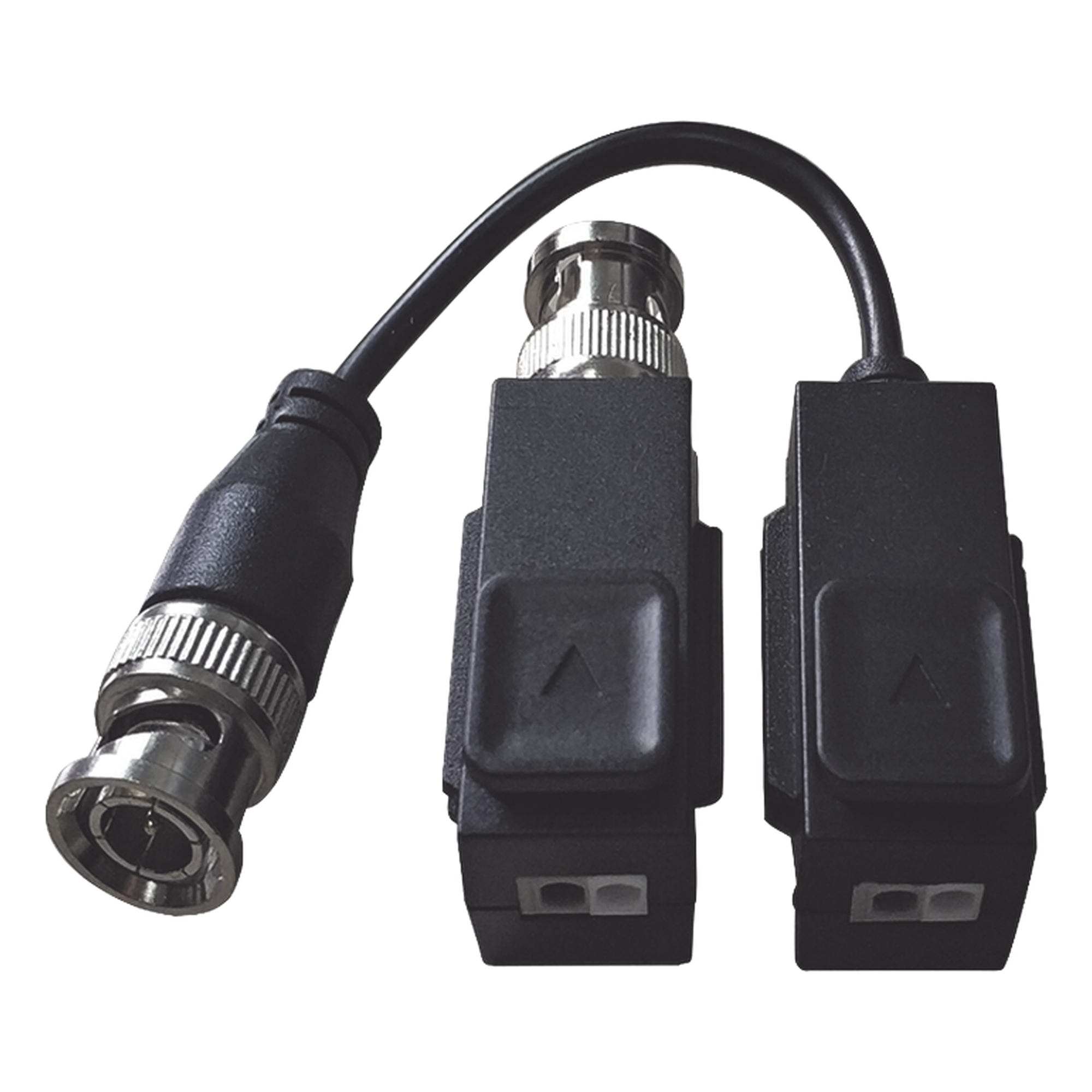 Kit de Transceptor (Balluns) TURBOHD con Boton Push / Hasta 8 MP (4K) / 100% Cobre / Soporta HD-TVI / AHD / CVI / CVBS / Audio por Coaxitron / Datos para Menu de Configurar de Cámaras — HiLook by HIKVISION · SKU BL-1H18