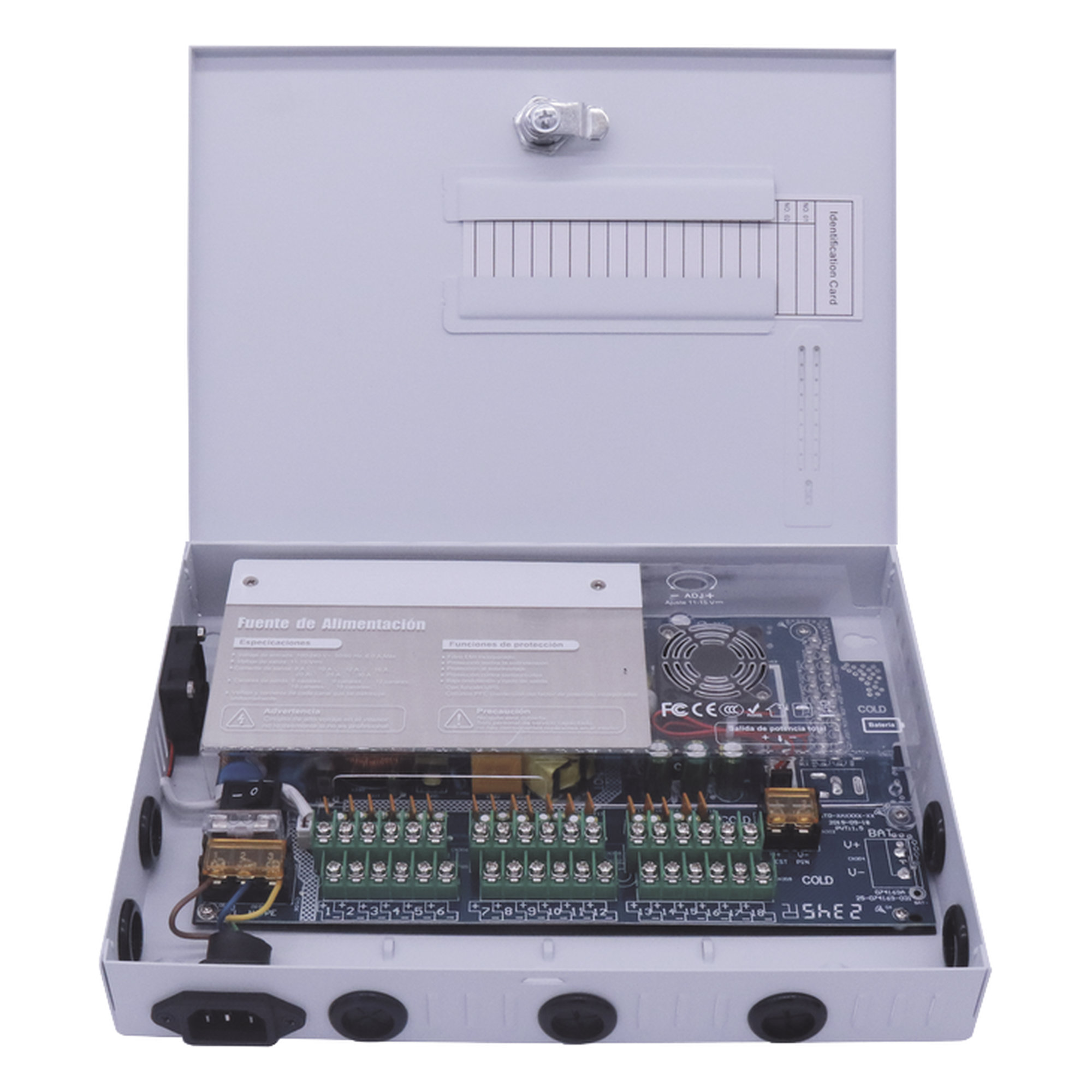 Fuente PREMIUM / 11-15 V / 18 canales / 30 A / Alta tecnología en seguridad / Doble ventilador / Hasta 1.85 Amperes por Salida / Filtro de Ruido por canal / Diseño de alta gama.
