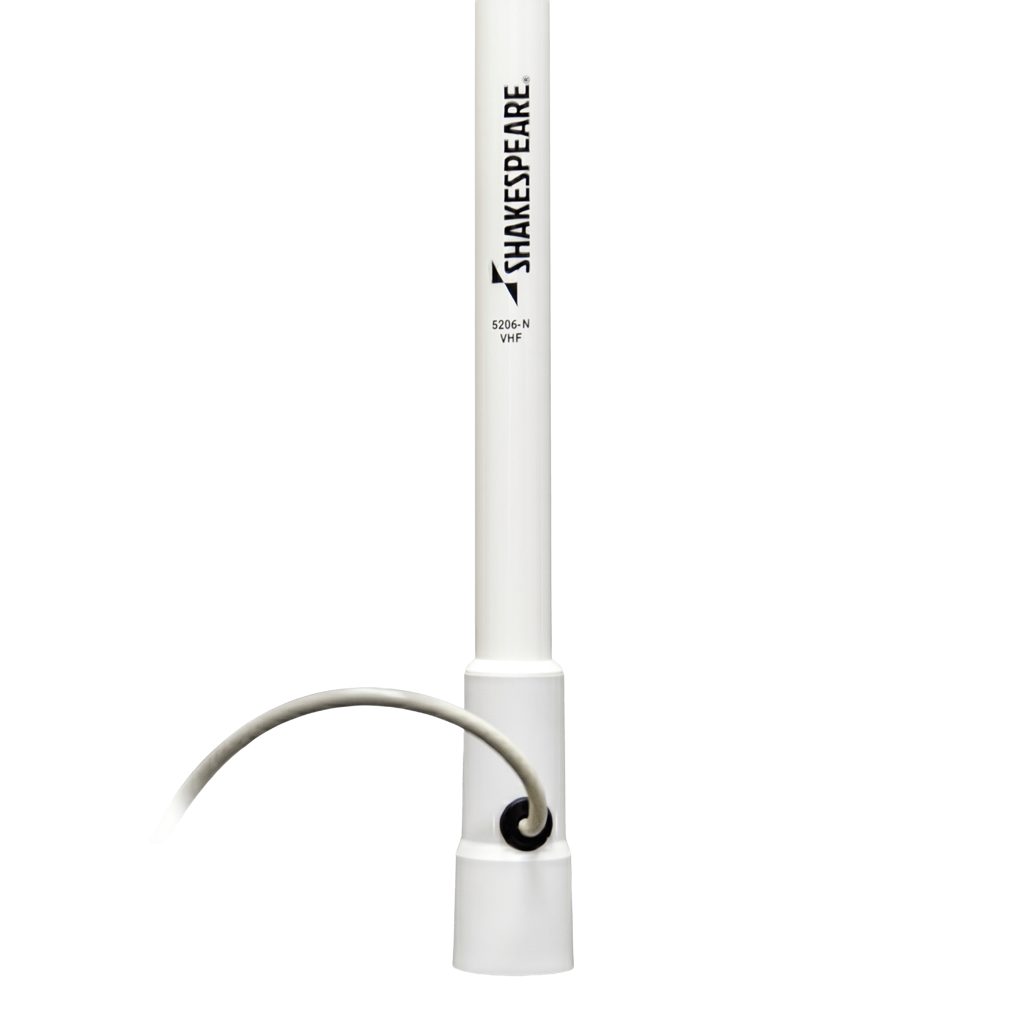 Antena Marina VHF de Fibra de Vidrio / Para Uso en Embarcaciones / Ganancia de 6 dB / 50 Watts / Base de Nylon
