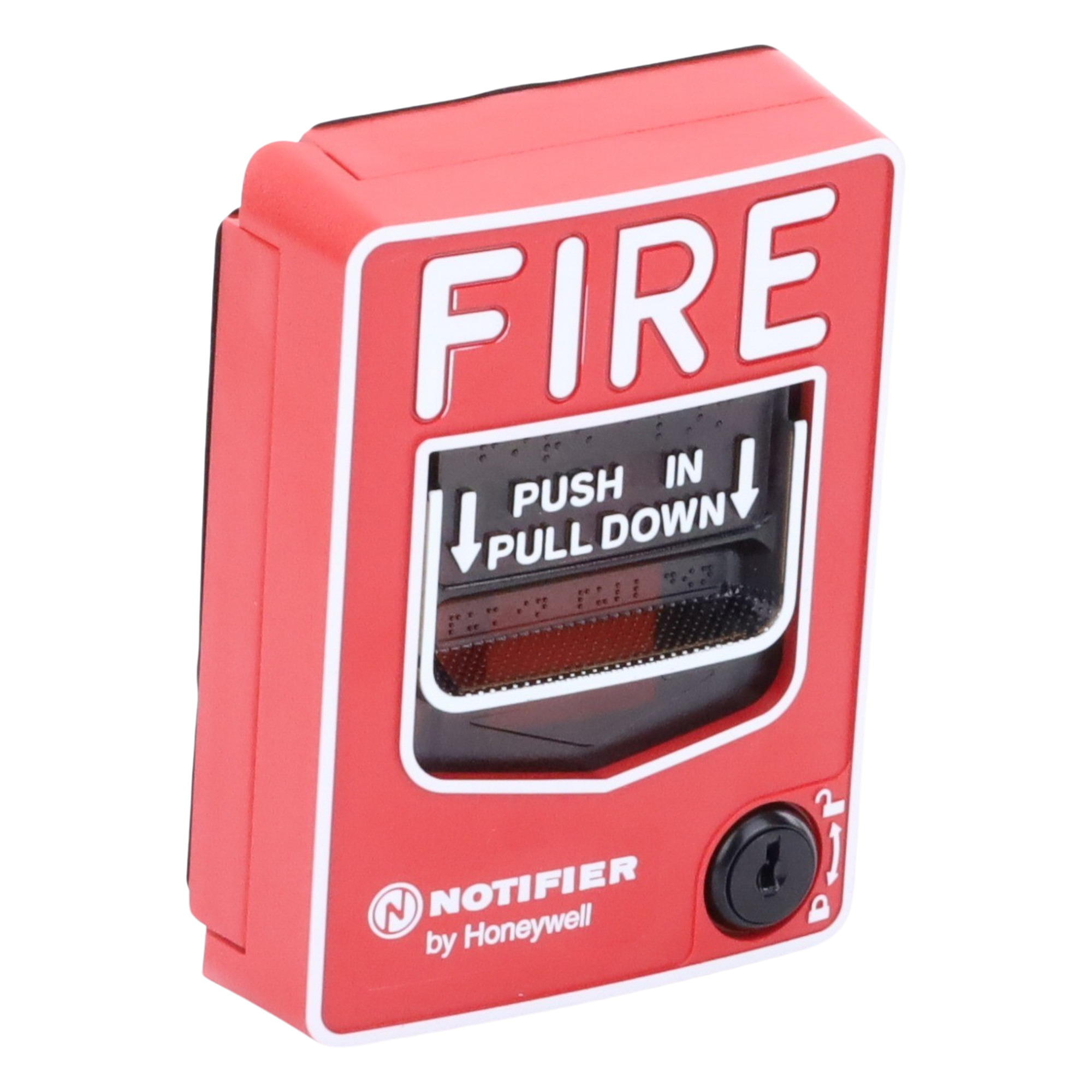 Estación Manual de Alarma Contra Incendio / Doble Acción / Con Cerradura y Llave / Exterior / UL 38 / ADA / Caja SB-I/O Incluida