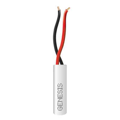 Bobina de 305 Metros (1000 Pies) de Cable / 2 x 22 AWG / Color Blanco / Riser / Para Sistemas de Intrusión y Automatización — GENESIS · SKU 2102-1101/1000
