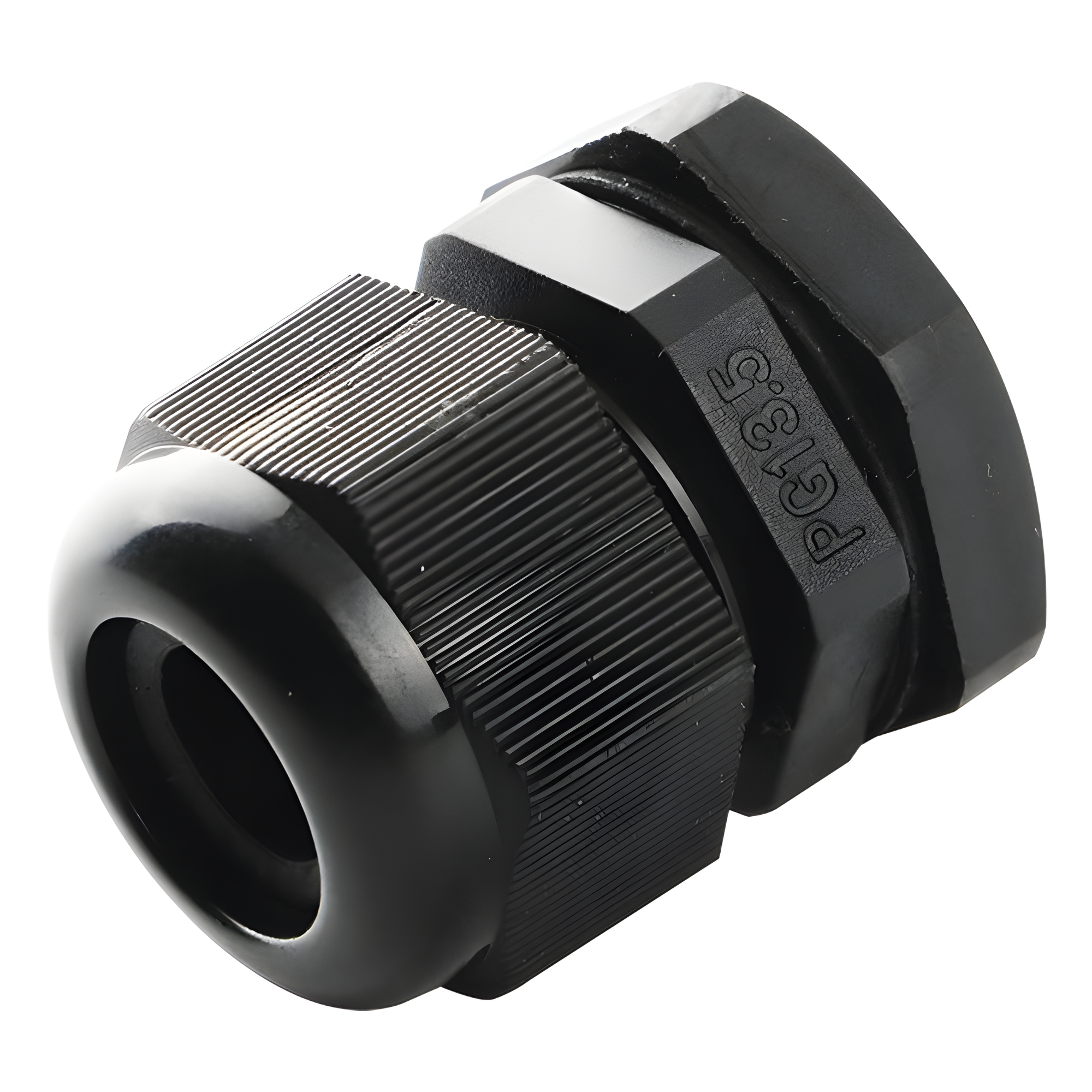Conector Tipo Glándula / IP67 / Cable 10-14 mm / Rosca 22 mm (7/8') / Plástico Negro — TXPRO · SKU TXG-PG16-BK