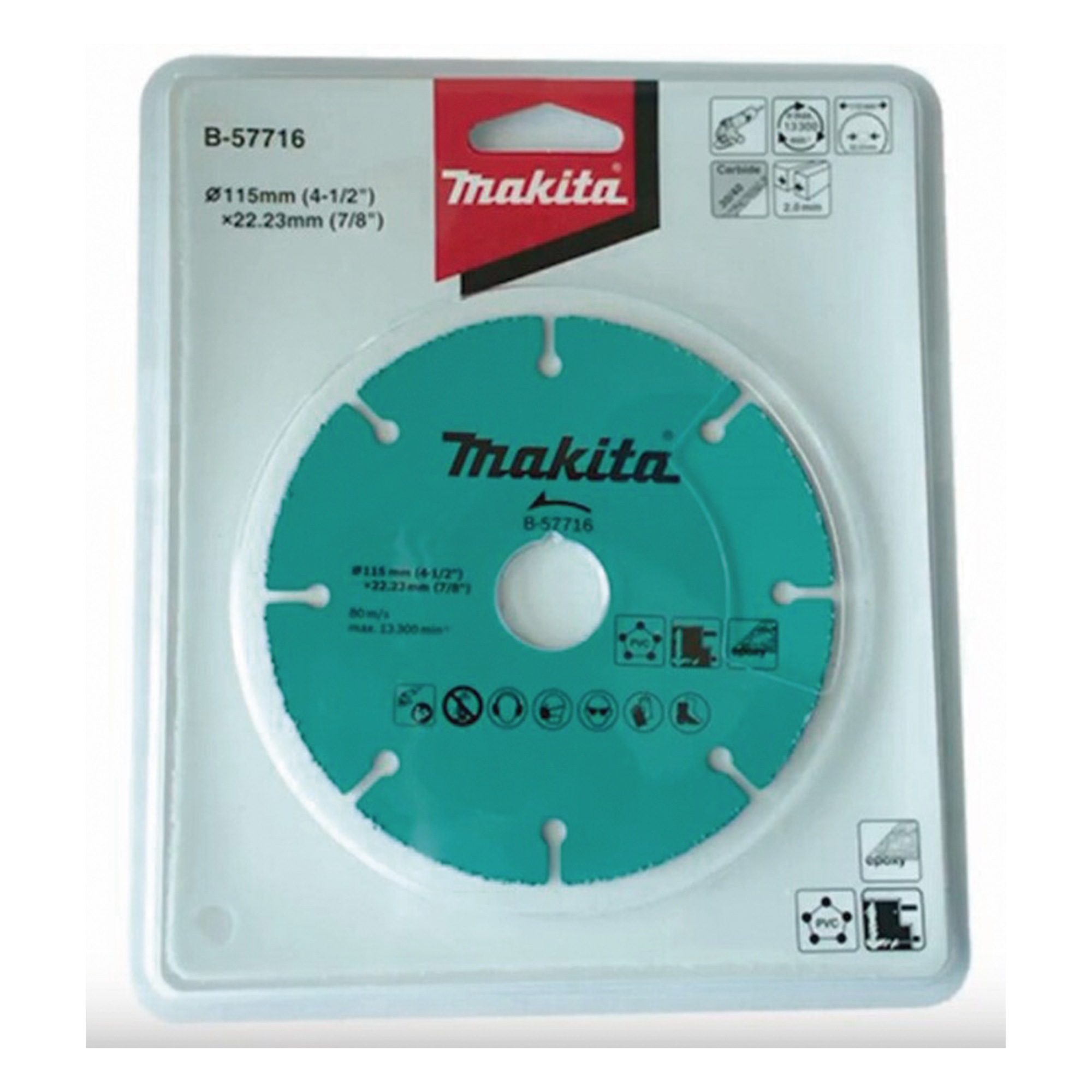 Disco de carburo de tugsteno 4 1/2" multi-material para esmeriladora, Ideal para Yeso y Epóxicos.