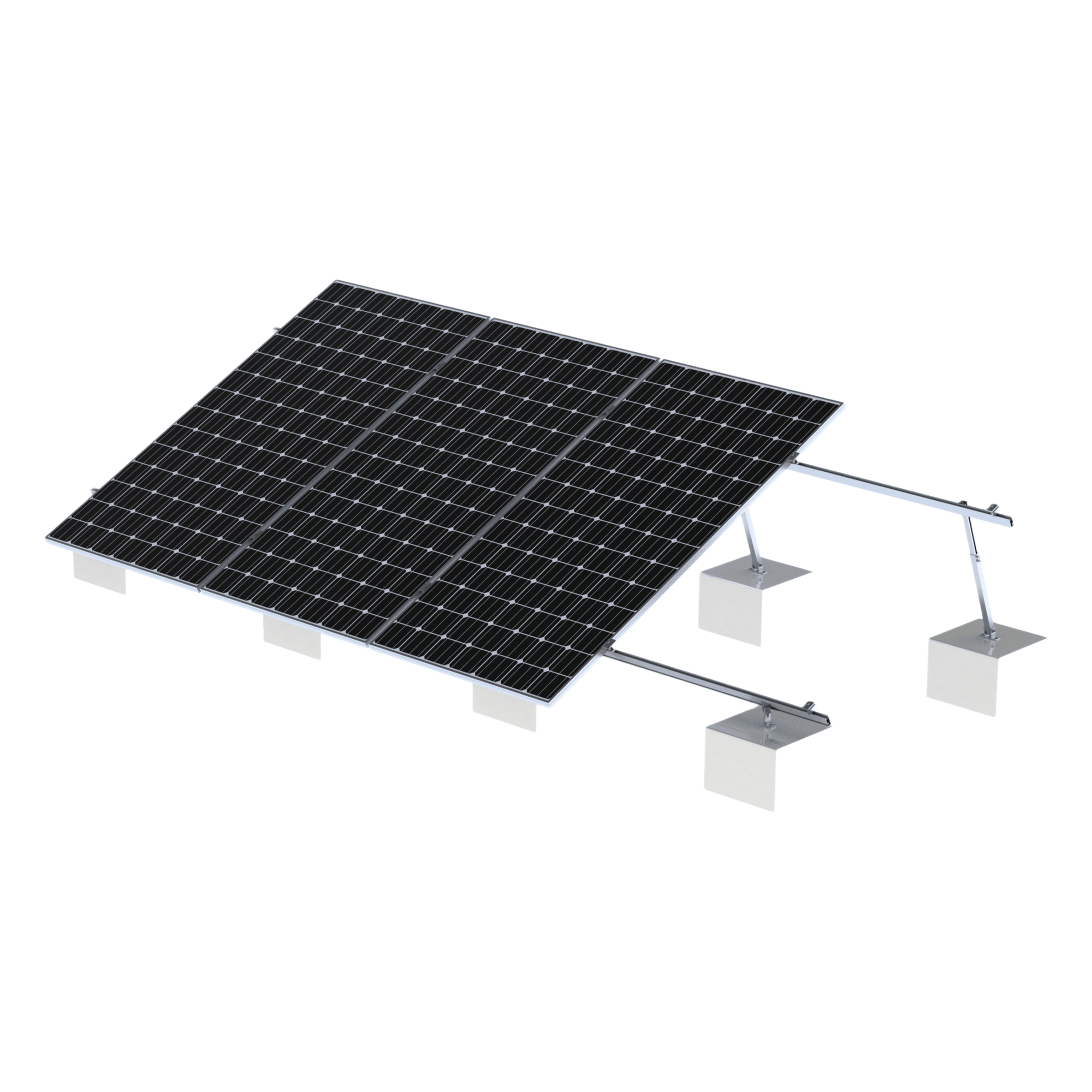 Sistema de Montaje Solar VEKTOR21 / Estructura Ajustable Aluminio AL6005-T5 / Patas Frontales y Ajustables / Ángulos 10°-30° / Torque 11-13 Nm — EPCOM · SKU VEKTOR21