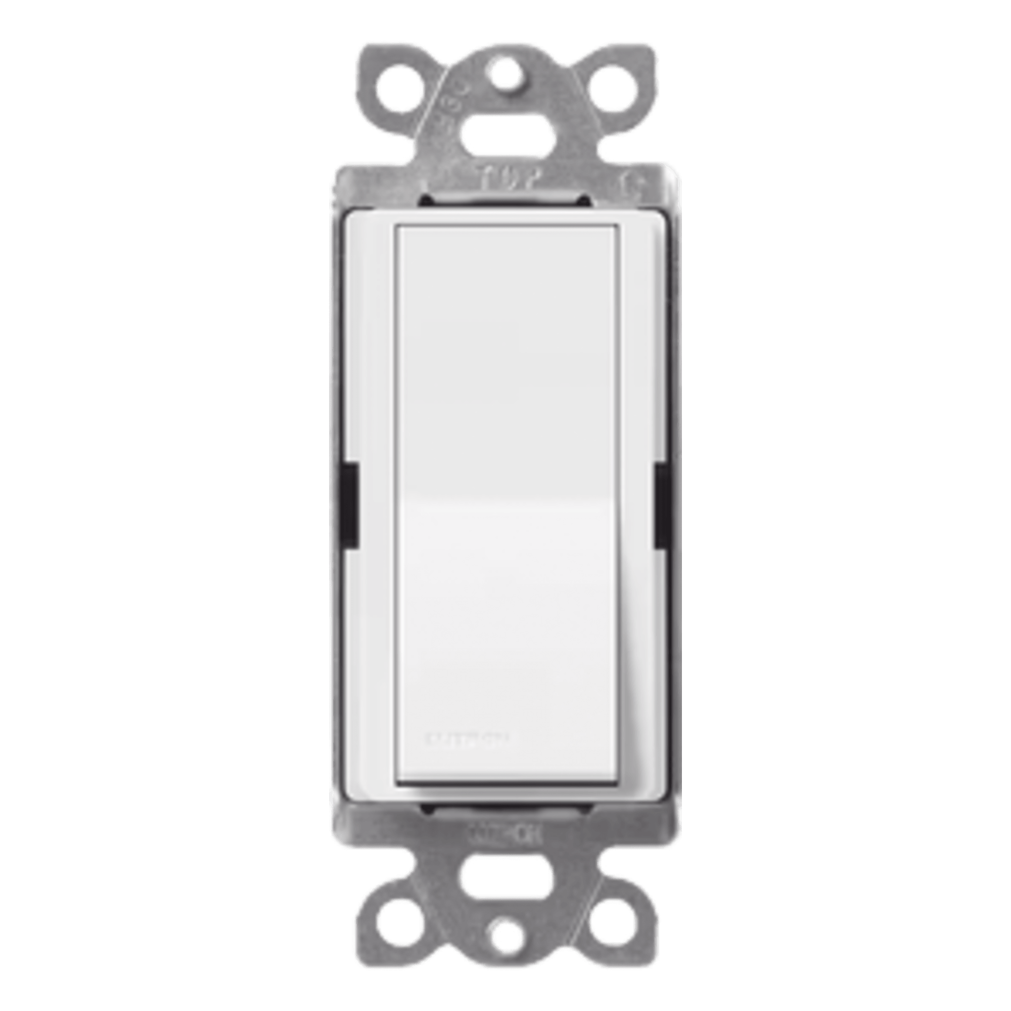 Interruptor de pared unipolar tipo paleta de 15 A, 120/277 V, para conmutación de iluminación y cargas de motor, línea Satin Colors en acabado Snow satinado — LUTRON ELECTRONICS · SKU SC1PSSWL