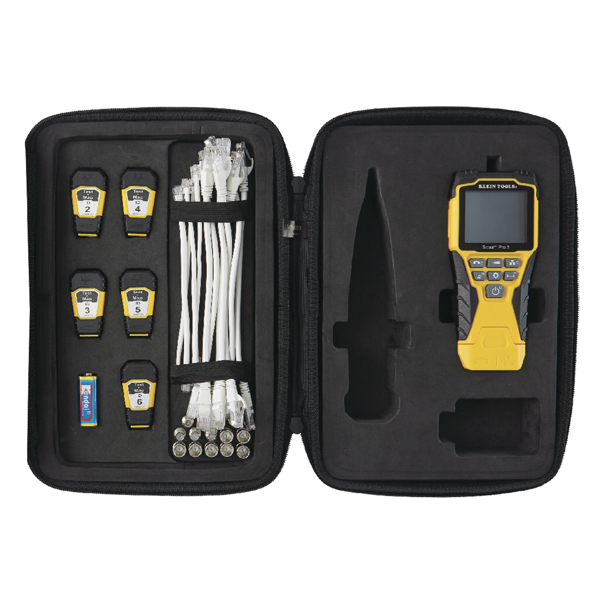 Probador Scout™ Pro 3 con kit de transmisores remotos Test-n-Map™ (Inspección PoE) — KLEIN TOOLS · SKU VDV501-853