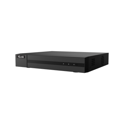 DVR 8 Canales TurboHD + 2 Canales IP / 2 Megapíxel (1080P) Lite / Motion Detection 2.0 (Evita Falsas Alarmas) / Audio por Coaxitron / 1 Bahía de Disco Duro / H.265+ / 1 Canal de Audio / Salida de Vídeo Full HD — HiLook by HIKVISION · SKU DVR-208G-M1(C)