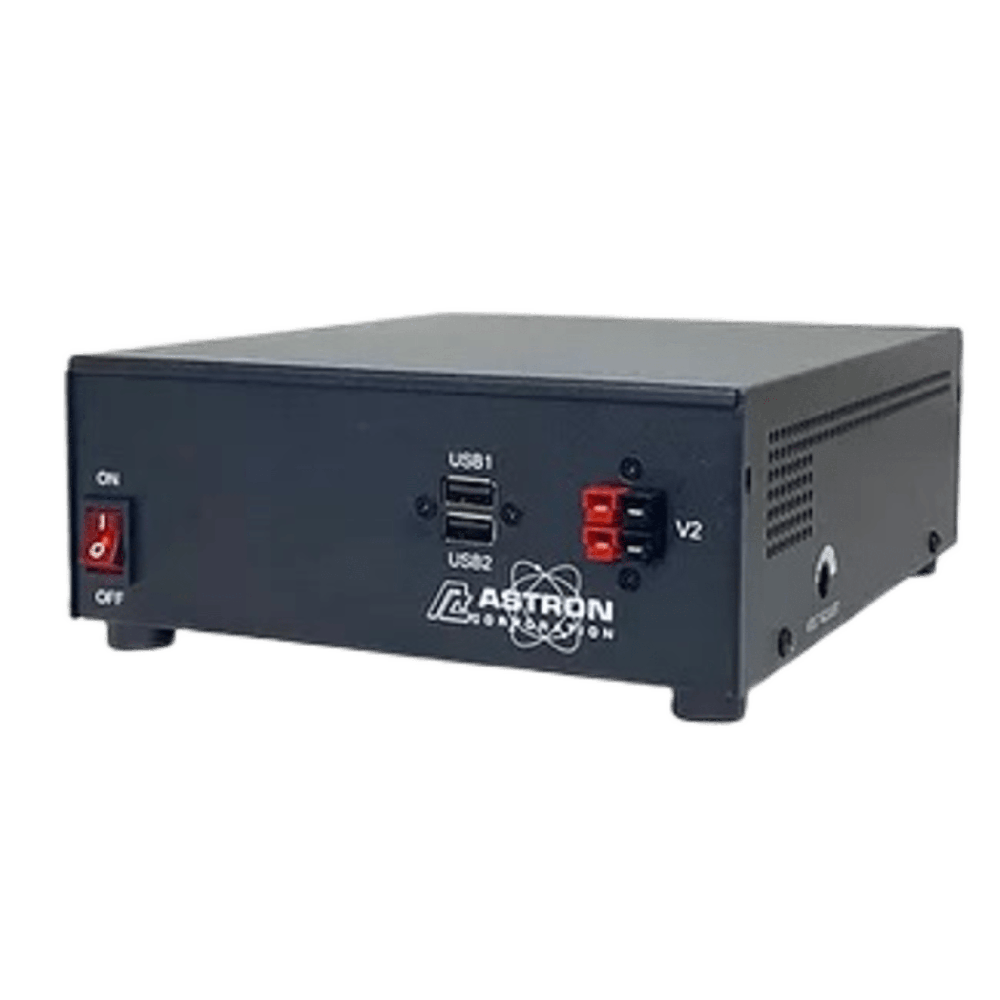 Fuente de Alimentación Conmutada, Salida Pico de 25A a 13.8Vdc, Polos de Alimentación del Panel Frontal, 2 Puertos USB: 5,2 V, — ASTRON · SKU SS25AP