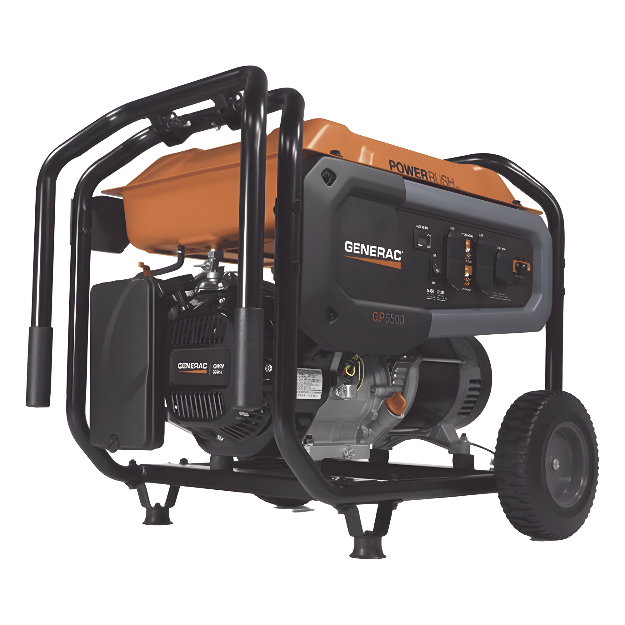 Generador Portátil a Gasolina, 6.5 kW, 120/240Vca, Arranque Manual — GENERAC · SKU GP6500