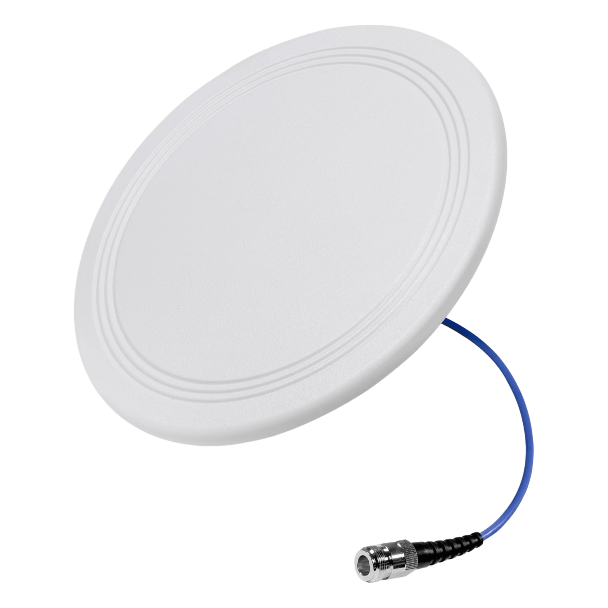 Antena Omnidireccional para Techo Interior / 600-6000 MHz / 5 Bandas Celulares y WiFi / Perfil Ultra Bajo 8 mm / Conector N-hembra / Cable Plenum 30 cm / Material del radomo, ABS — WILSONPRO / WEBOOST · SKU 3100-05