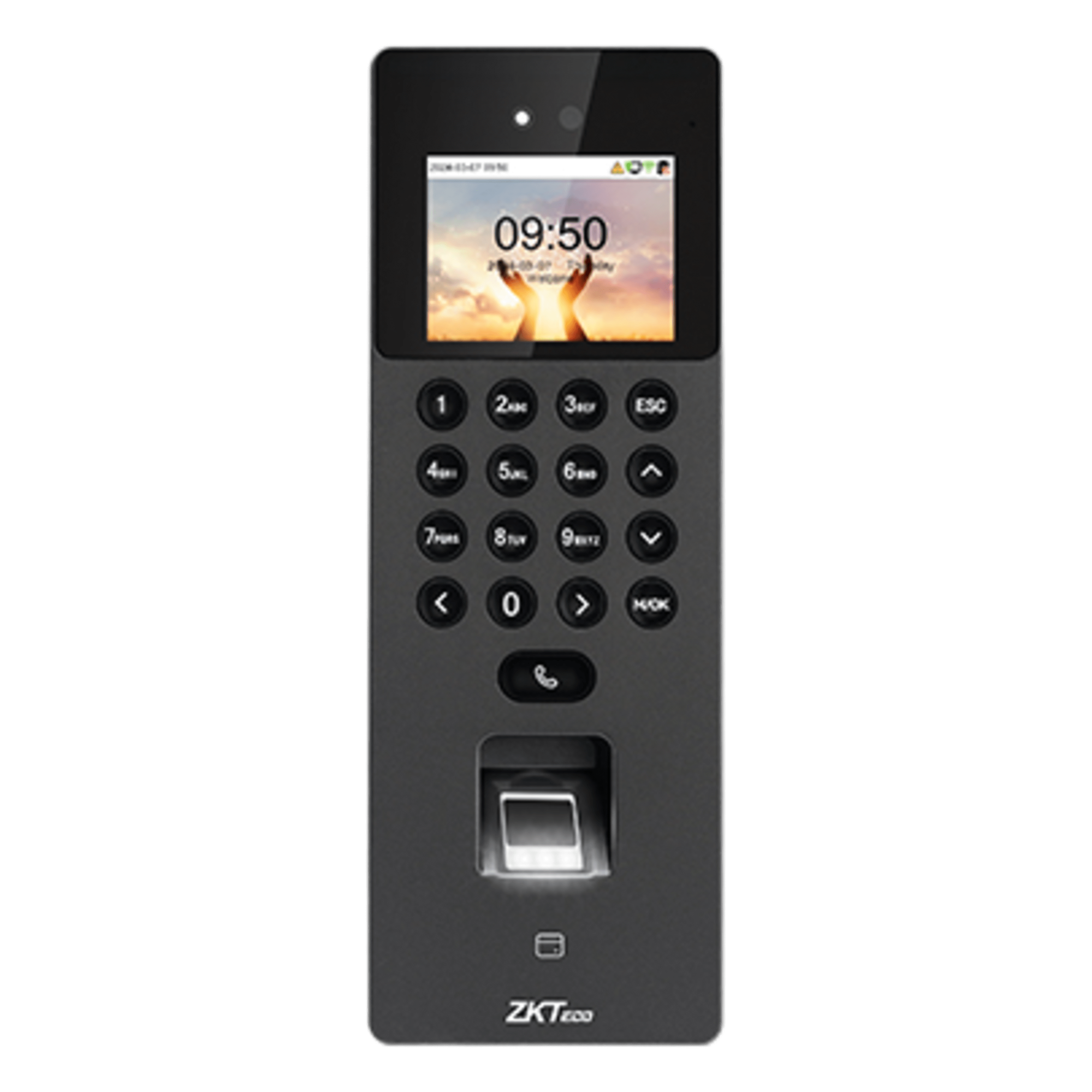Terminal Biométrica Facial / Cámara Binocular 1MP / 1,500 Rostros 3,000 Huellas / Video Intercom SIP / ONVIF / WiFi / Anti-Fraude — ZKTECO · SKU SENSEFACE2A