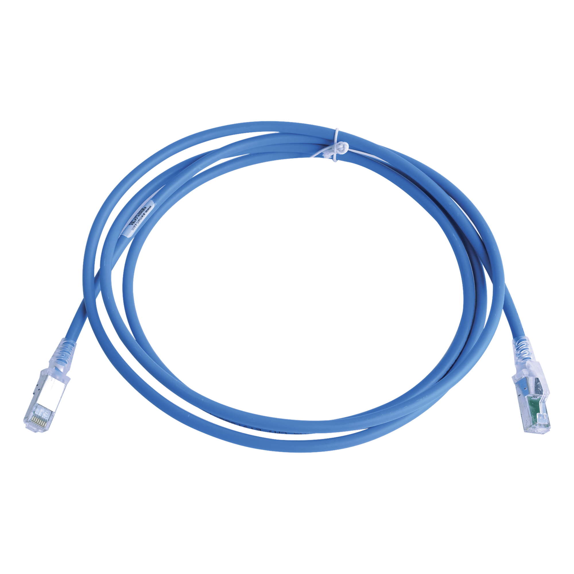Patch Cord Z-MAX Cat6A S/FTP, CM/LS0H, 2.13 Metros (7 Pies), Color Azul, Versión Bulk (Sin Empaque Individual) — SIEMON · SKU ZM6A-S07-06B