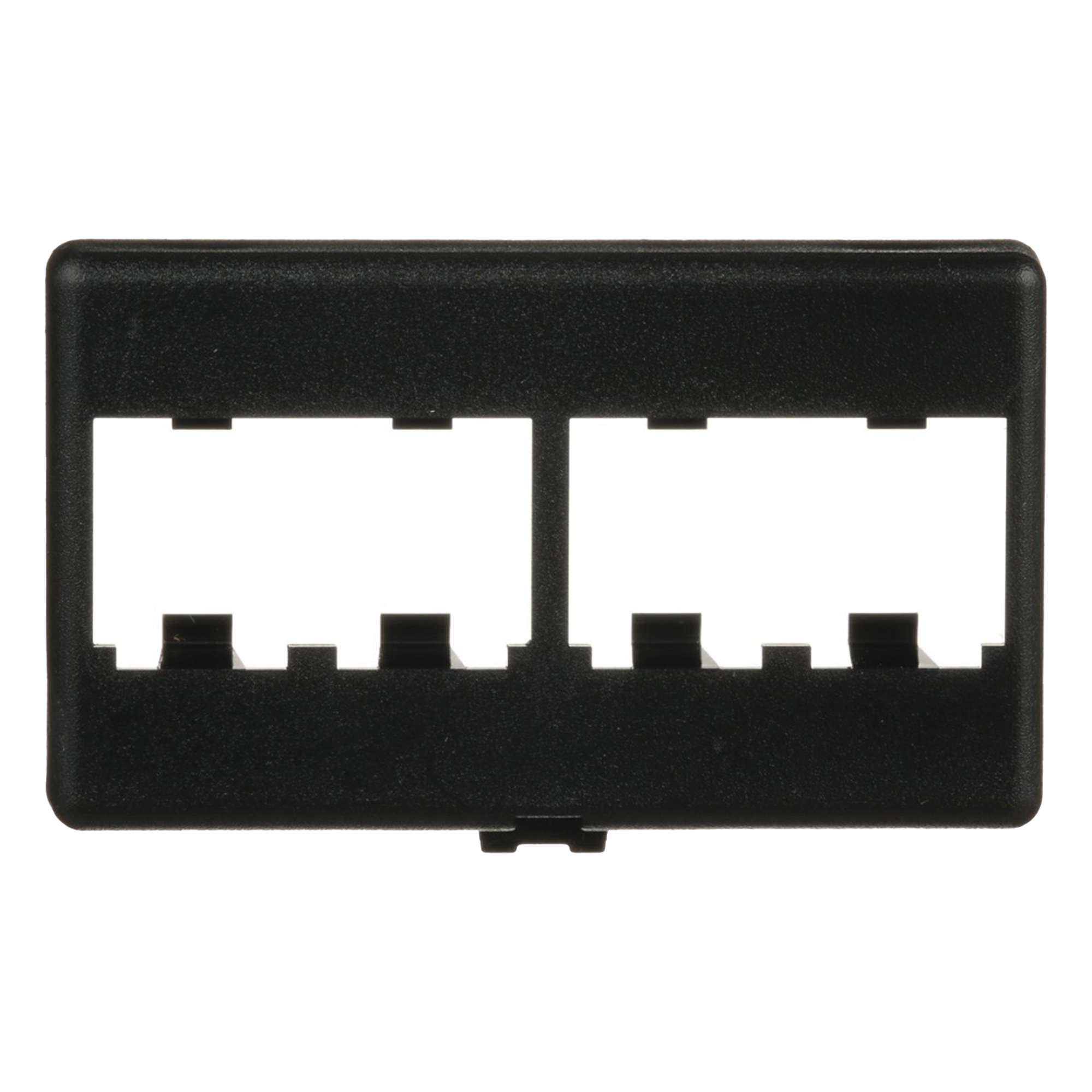 Placa de Mobiliario Modular Estándar, Salidas Para 4 Puertos Mini-Com, Color Negro — PANDUIT · SKU CFFP4BL