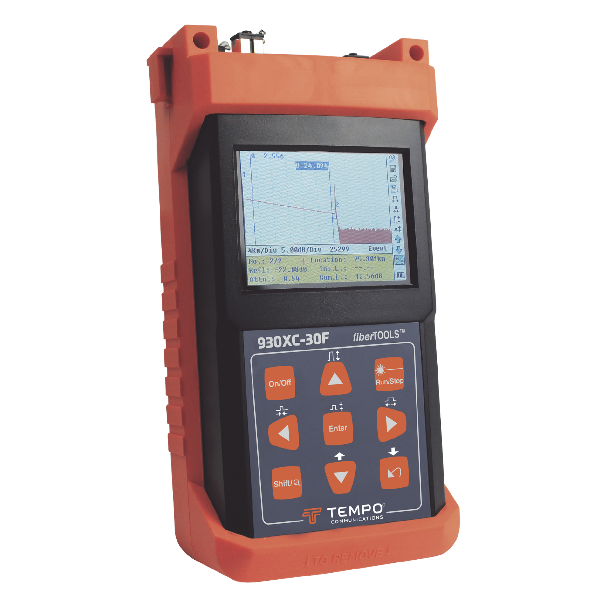 OTDR para Pruebas en Enlaces de Fibra Óptica, Lambdas 1310/1550/1625 nm / Prueba Fibra Viva
