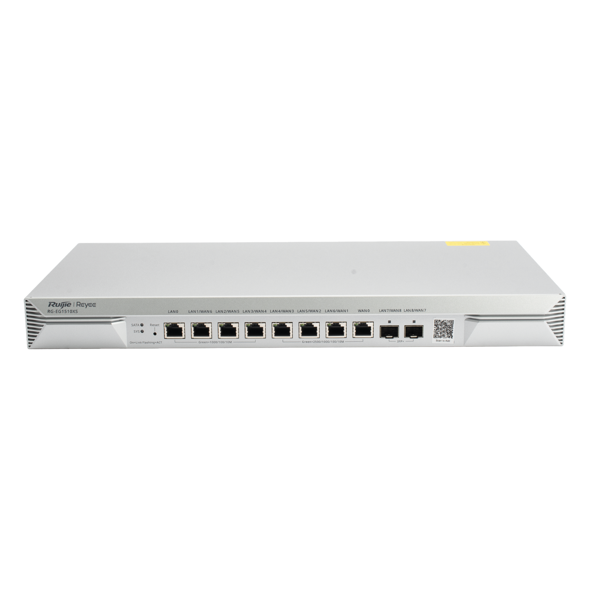 Router Balanceador SD-WAN / 9 Servicios WAN / 2 Puertos SFP+ / Throughput 4 Gbps / 1500 Usuarios Concurrentes / CPU 4 Núcleos 1.8 GHz — RUIJIE · SKU RG-EG1510XS
