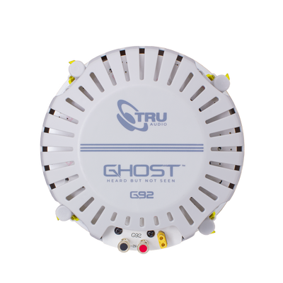 Ghost series, altavoz de 3 vías de plafón 9in, diseño trugrip sin herramientas, woofer de polipropileno blanco, 150w 8ohms